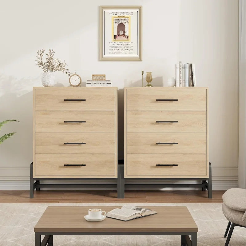 38.6 Tall 4 Drawer Dresser with Storage Freestanding
