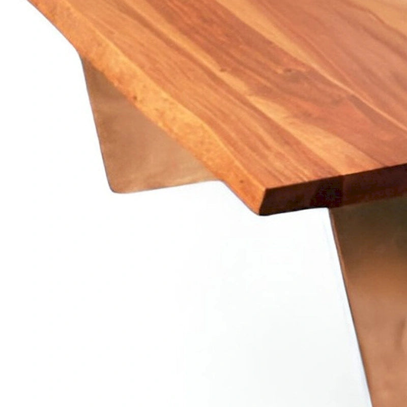 31 Rustic Brown Mango Wood Live Edge Coffee Table