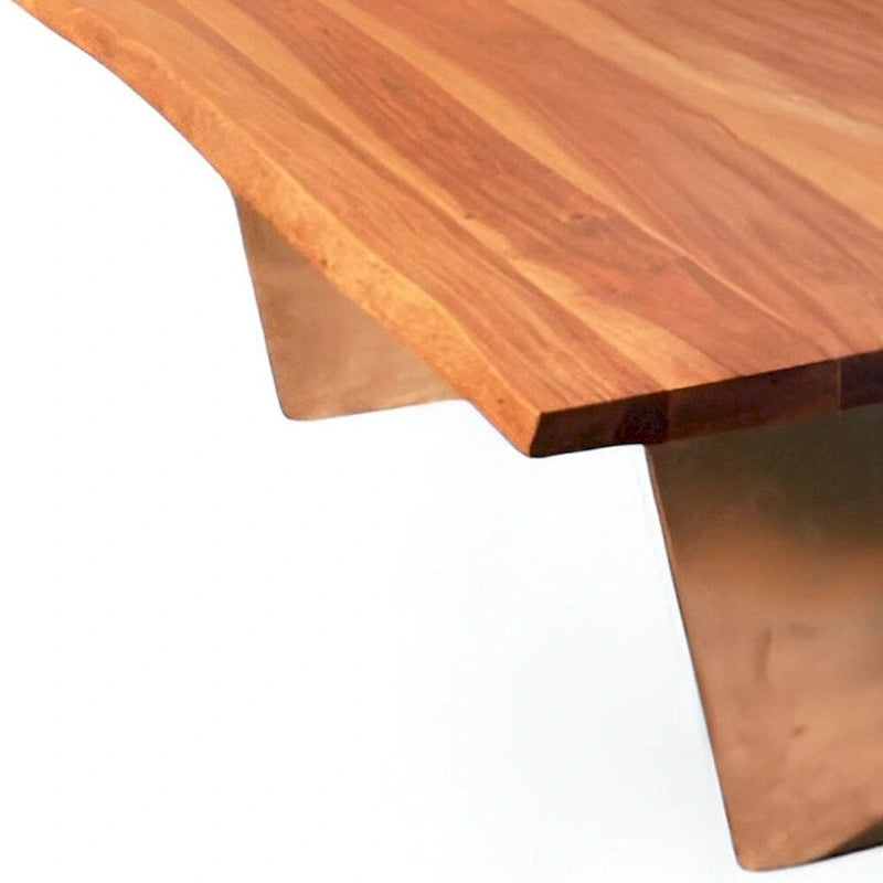 31 Rustic Brown Mango Wood Live Edge Coffee Table