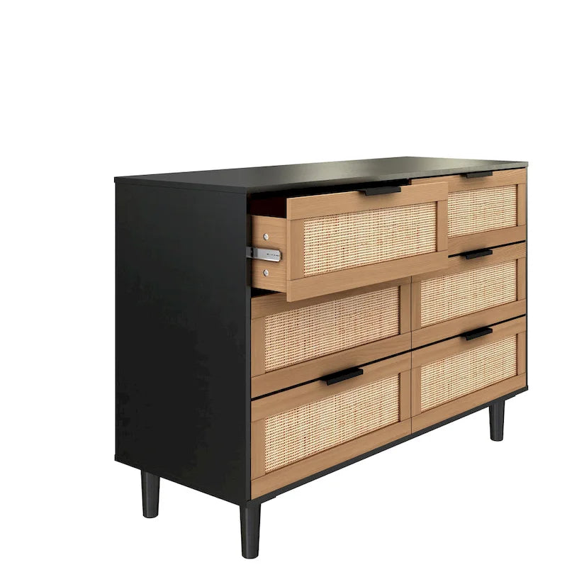 6 drawers Rattan dresser Rattan Drawer