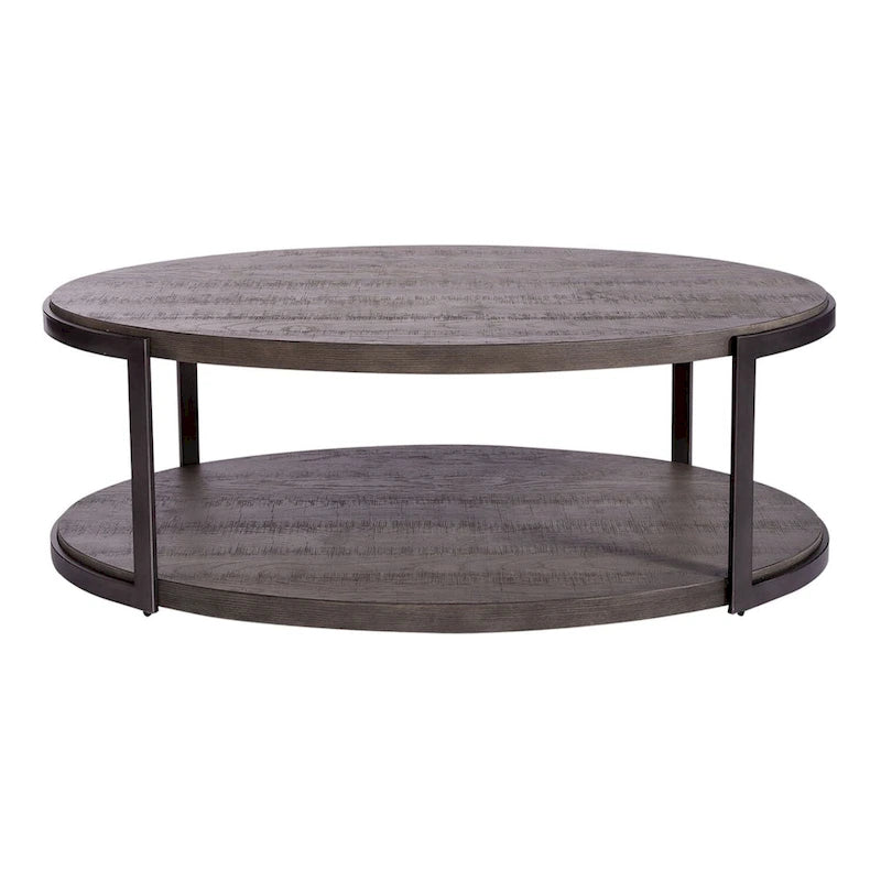 Modern View Gauntlet Gray Oval Cocktail Table
