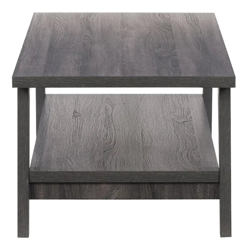 Hollywood Coffee Table with Shelf, Dark Grey