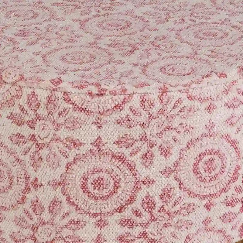 Shantanu Pink Boho Wooden Stool