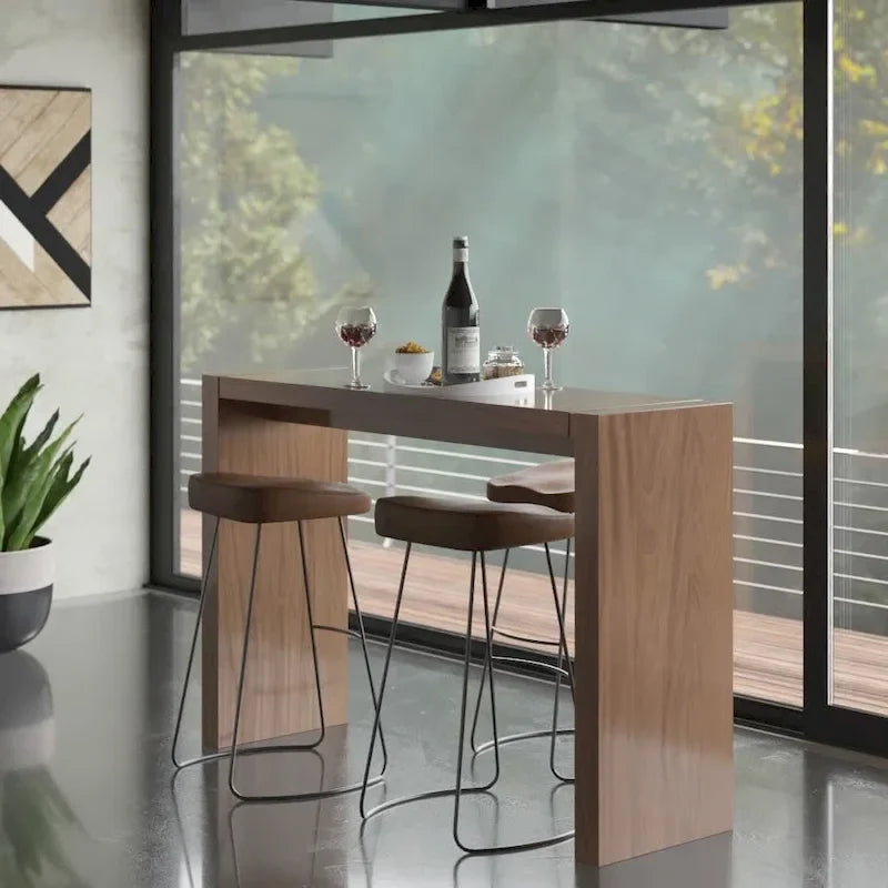 MDF Lacquered Wooden Dining Room Bar Table