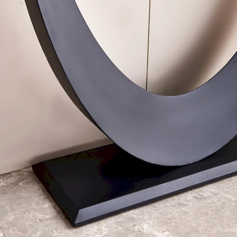 Modern Console Table, Exquisite shape design, Metal Frame with Adjustable foot pads for Entrance
