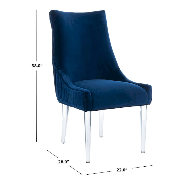 SAFAVIEH Couture Vesile Acrylic Leg Dining Chair - 22W x 28D x 38H
