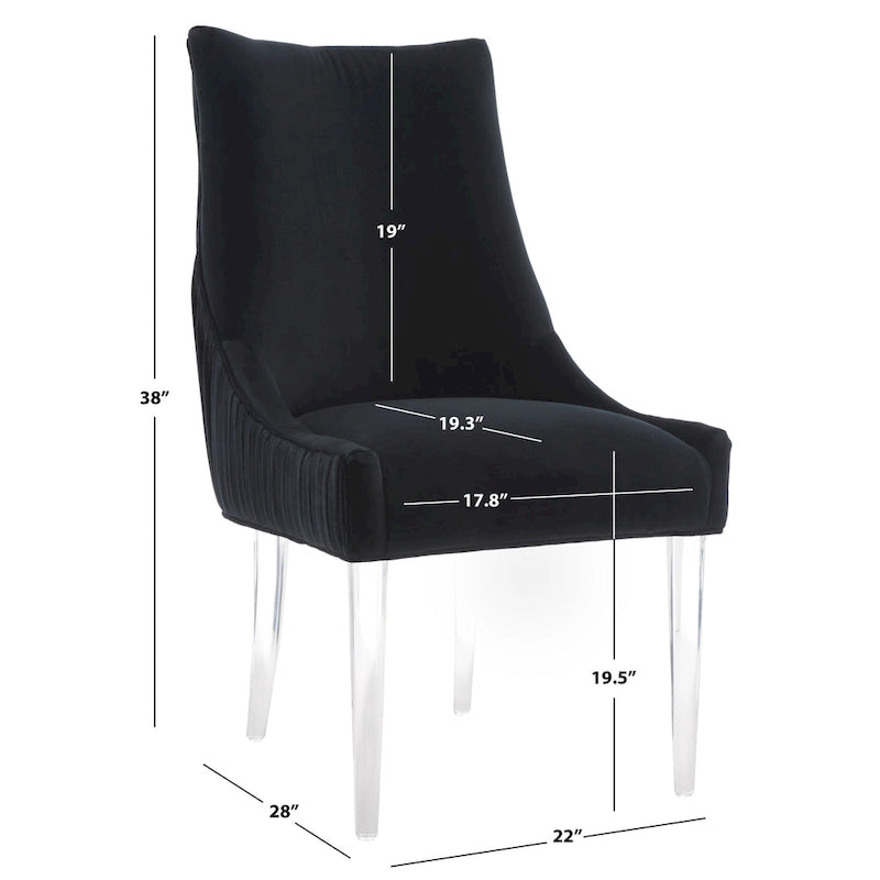 SAFAVIEH Couture Vesile Acrylic Leg Dining Chair - 22W x 28D x 38H
