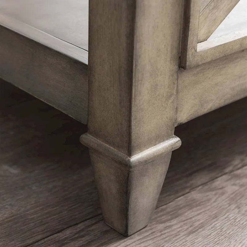 45.5 in. 19 in. Large Rectangle Glass Coffee Table,1-Tier Shelf