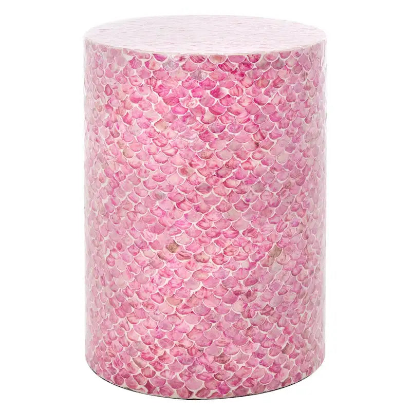 SAFAVIEH Rilla Dark Pink Round Accent Table - 13.8 W x 13.8 L x 19.7 H - 14Wx14Dx20H