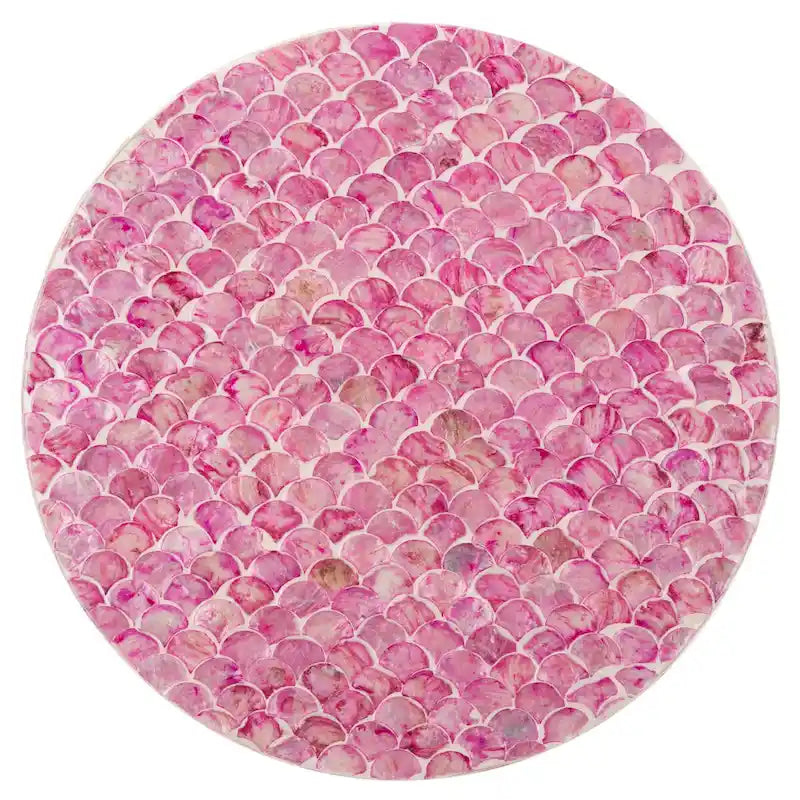 SAFAVIEH Rilla Dark Pink Round Accent Table - 13.8 W x 13.8 L x 19.7 H - 14Wx14Dx20H