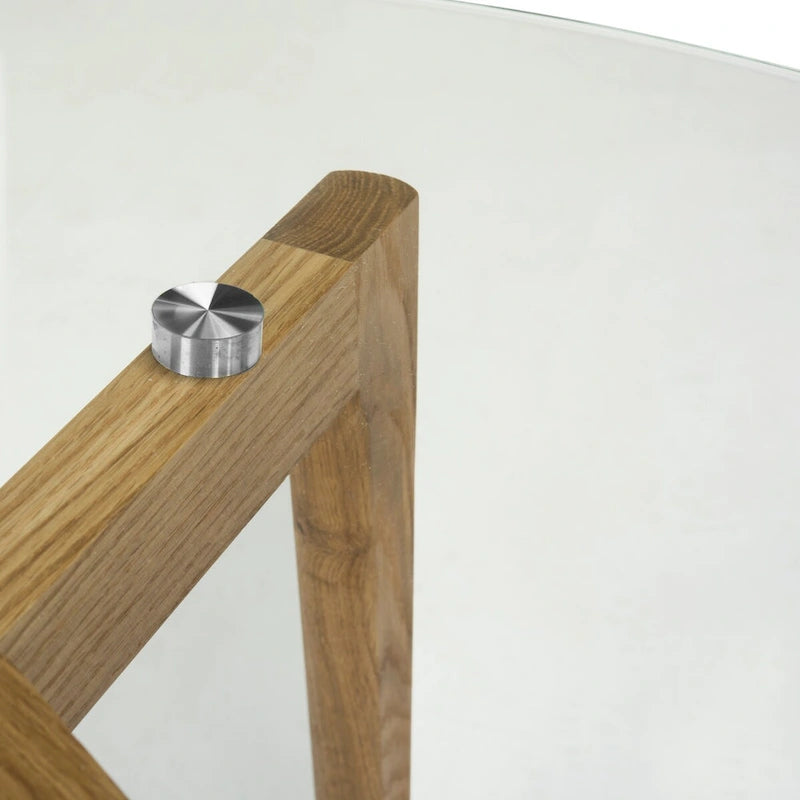 SAFAVIEH Rachelle Mid-Century Round Glass Coffee Table - 35.4 x 35.4 x 17.7 - 35Wx35Dx18H