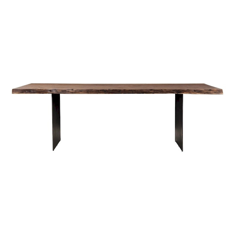 Aurelle Home Modern Live Edge Acacia and Iron Dining Table - 94 x 38