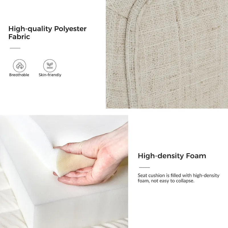 Albert Farmhouse Upholstered Solid Wood Dining Chair Set of 6 by HULALA HOME