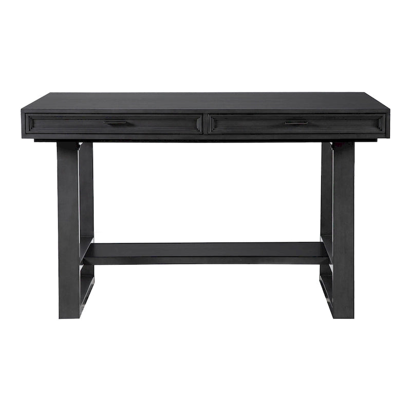 Furniture of America Isolde Black 60-inch Solid Wood Counter Height Dining Table with Drawers